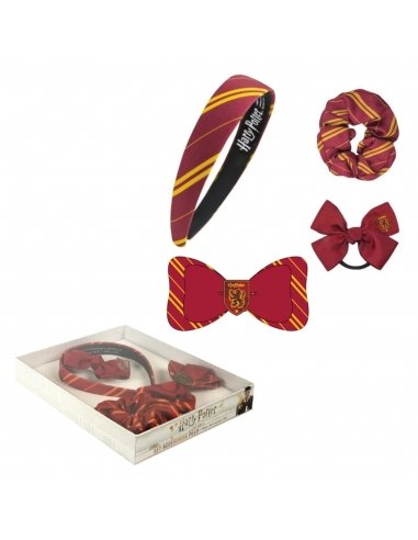 ACCESORIOS PELO CAJA 4 PIEZAS HARRY POTTER GRYFFINDOR