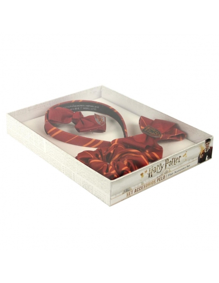 ACCESORIOS PELO CAJA 4 PIEZAS HARRY POTTER GRYFFINDOR